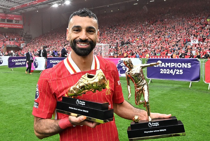 Salah cùng Liverpool đạt nhiều danh hiệu Bong88VIP