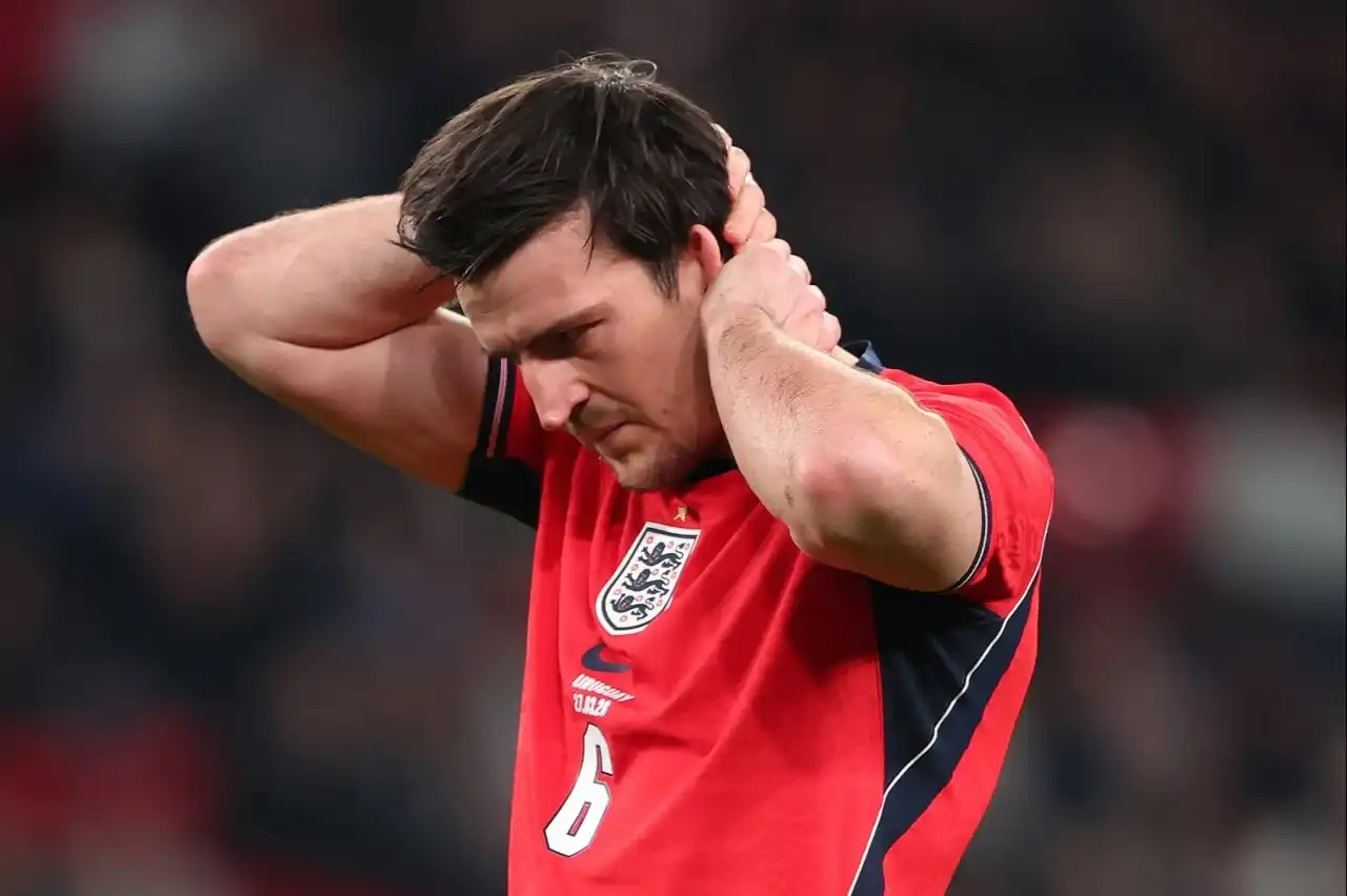 Harry Maguire đối mặt với nguy cơ ngồi dự bị dài hạn dưới thời Thomas Tuchel. Bong88VIP